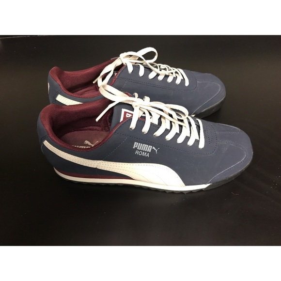 ♥️ Navy Blue & Maroon Puma Roma ♥️ - Picture 4 of 10